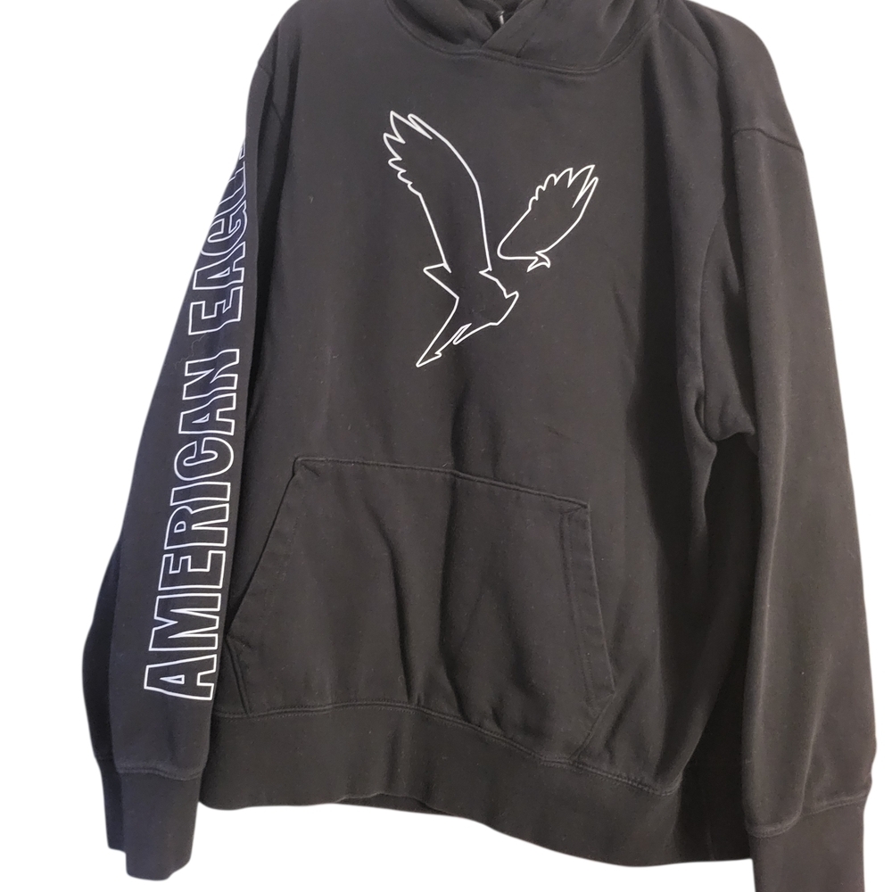 American Eagle Outfitters Black Graphic Hoodie